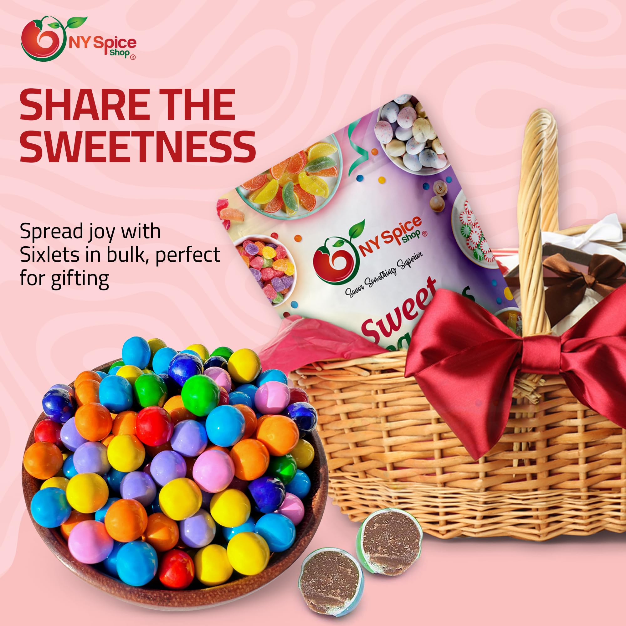 Amazon.com : NY Spice Shop Assorted Sixlets Candy - 1 Pound